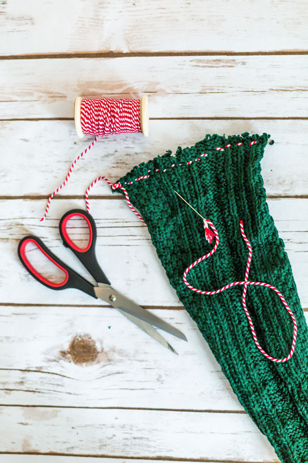 Threading the Christmas Sweater