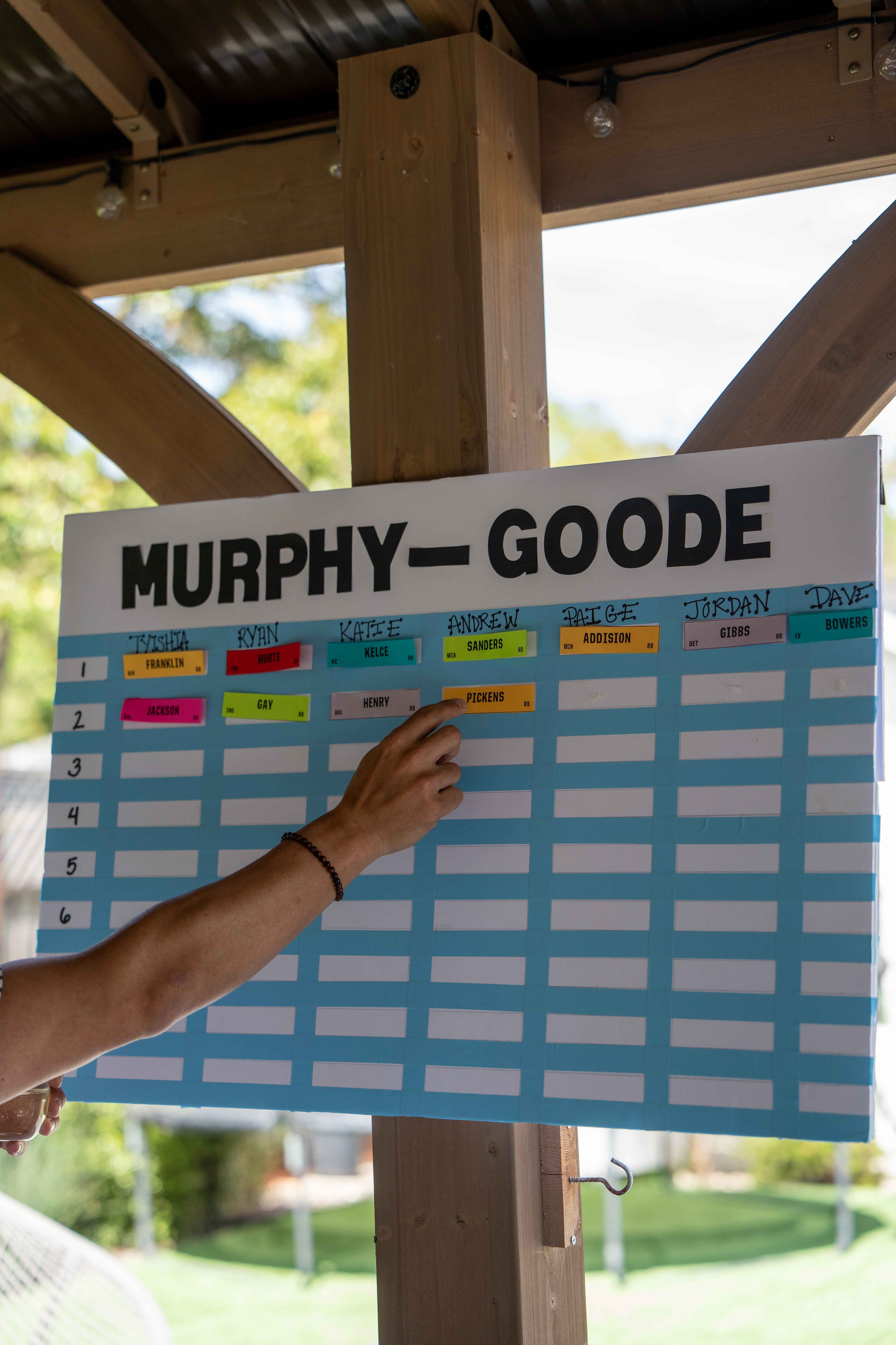 Fantasy Football Draft Board DIY