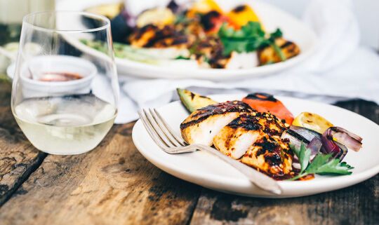 Honey Chicken with wine