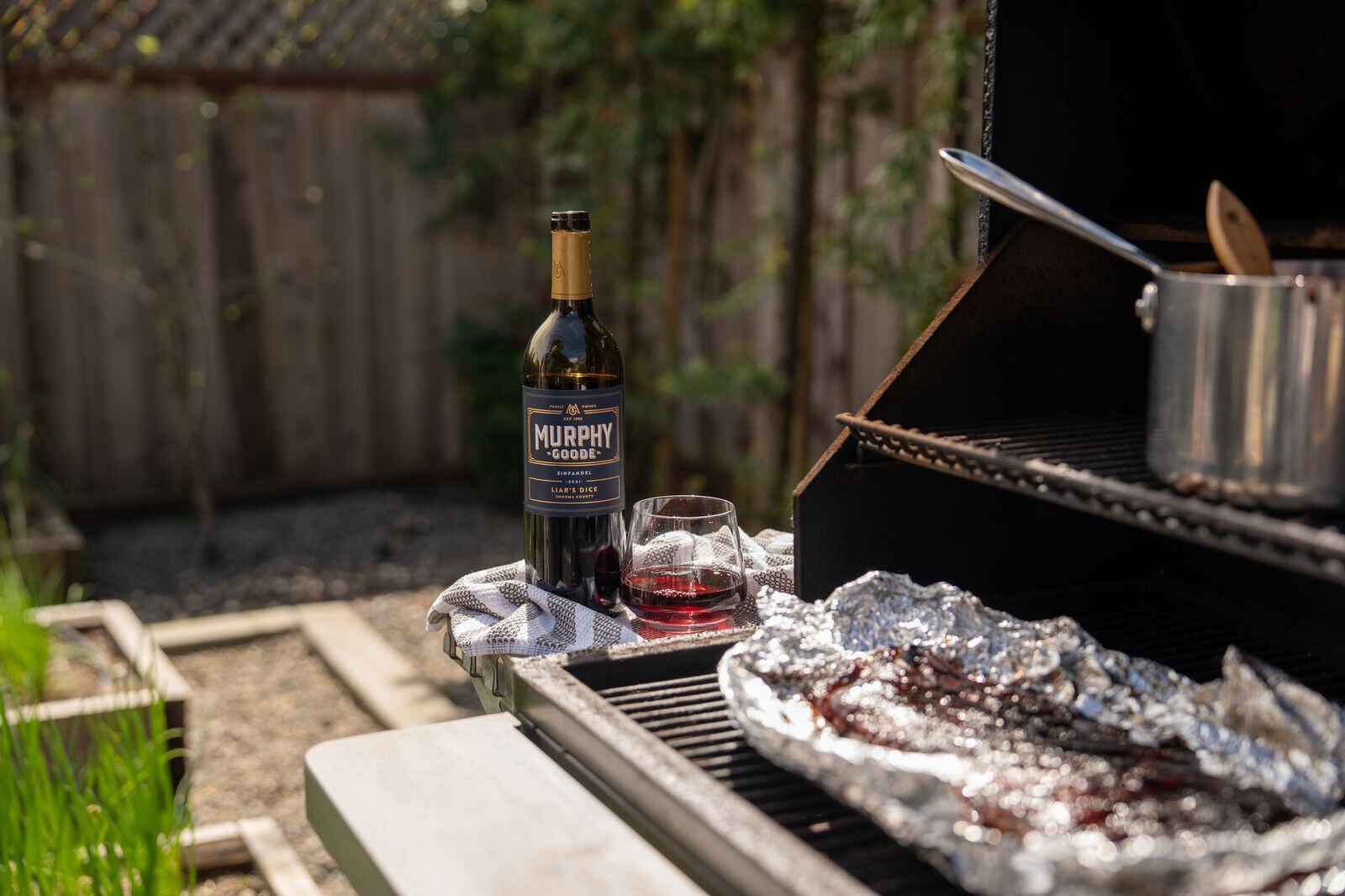 BBQ with wine
