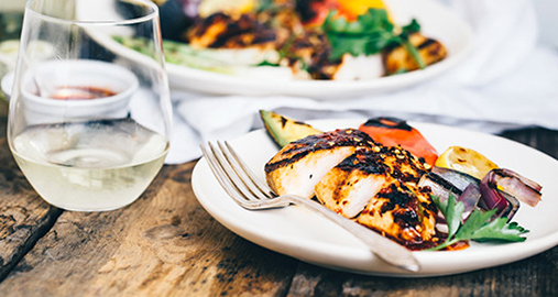 Honey Chicken Breast with Grilled Sticky Sambal and Veggies